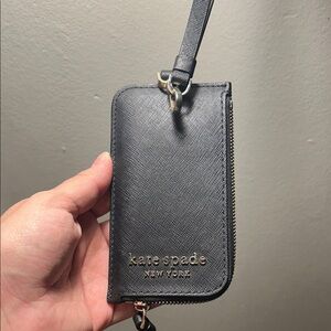Kate Spade Black Leather Wristlet